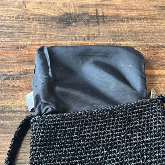 The SAK Black Woven Zip Top Crossbody Shoulder Mini Bag Purse - Picture 7 of 8